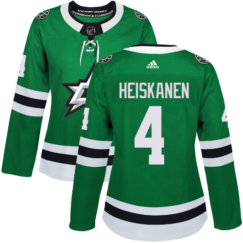 Adidas Dallas Stars 4 Miro Heiskanen Green Home Authentic Women Stitched NHL Jersey